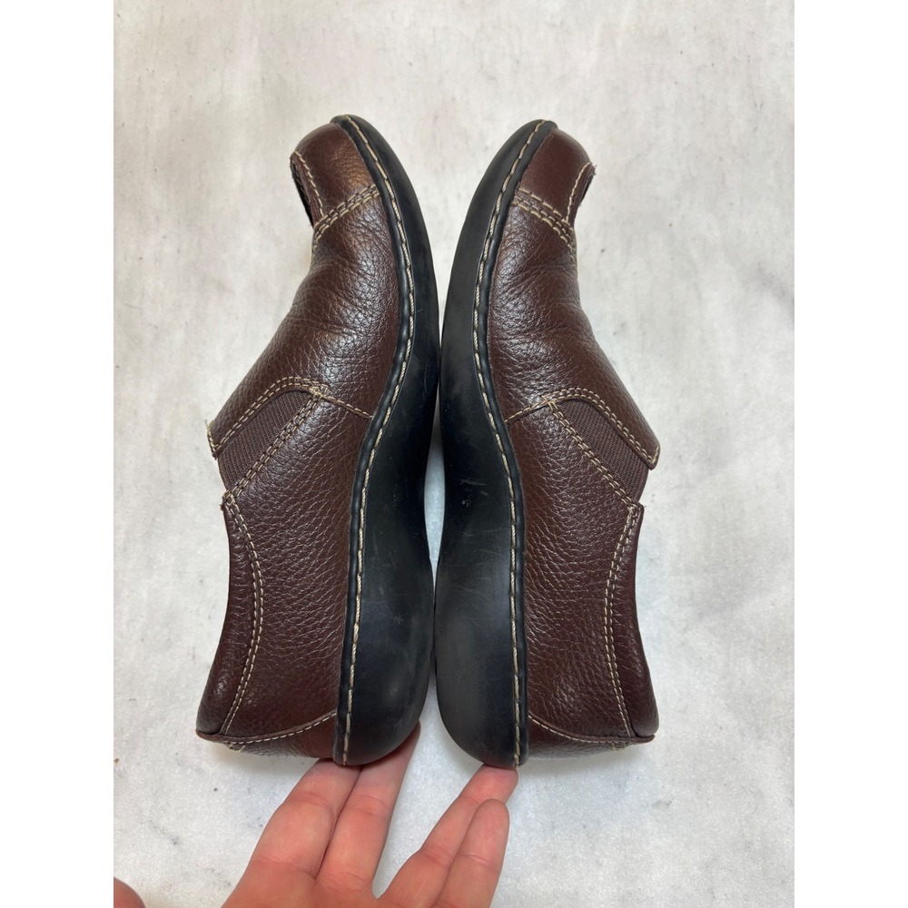 Clarkson Collection Womens Dark Brown Leather Slip On Shoes Comfort Size 6 - Picture 4 of 8